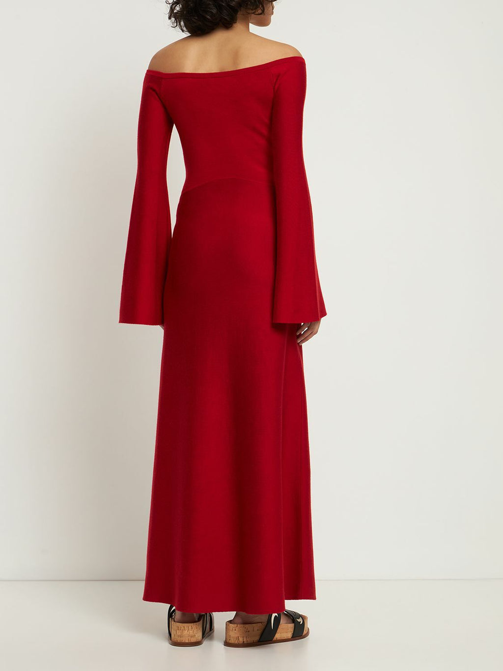 Gabriela Hearst Red Shar Wool & Cashmere-Silk Compact Knit Dress