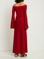 Gabriela Hearst Red Shar Wool & Cashmere-Silk Compact Knit Dress