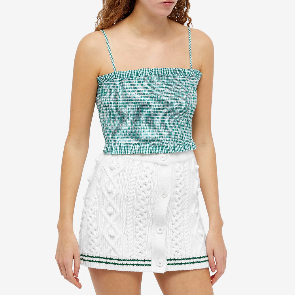 Shrimps Gingham Green Rusty Bodice Top