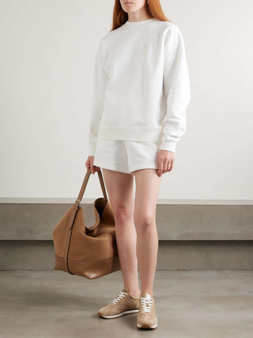 Anne Bing Miles Sweatshirt mit weißem Logo und Stickerei