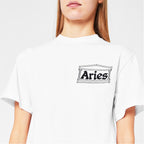 Aries White Temple Logo Front T-Shirt