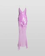 Rat and Boa Pink Hydra Sequin Drip Maxi Gown