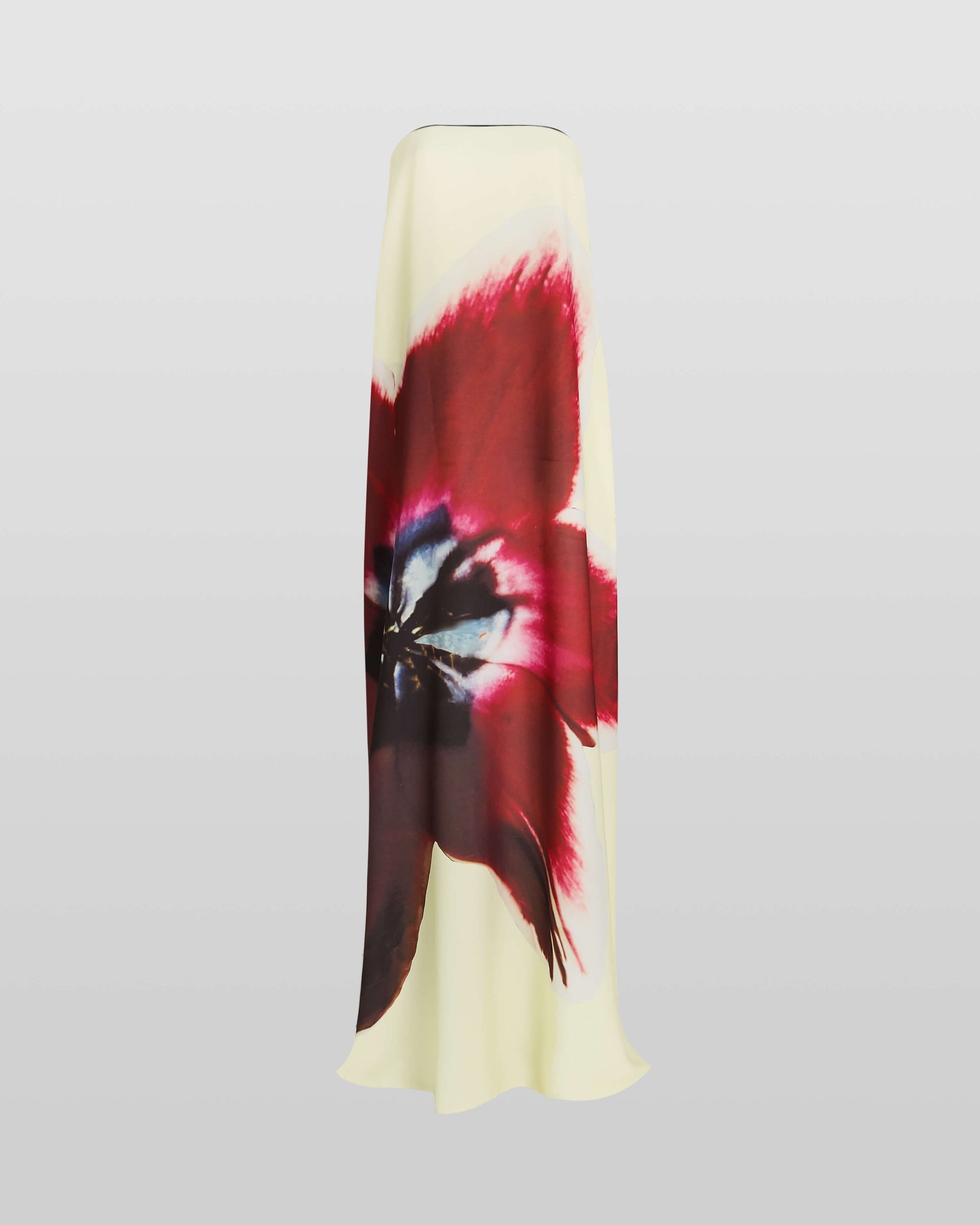 Rat and Boa Orchird Print Strapless Belt Detail Back Maxi Dress
