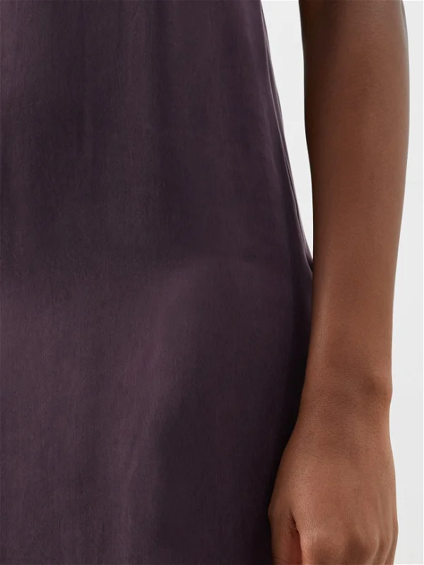 RAEY Straight-Neck Burgundy Maxi Slip Dress - House Of Huntington