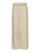 Joseph Nappa Leather Chai Taja High Waist Belted Wide Leg Crop Trousers - House Of Huntington
