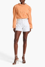 Isabel Marant Espera Orange Sunset Denim Long Sleeve Top