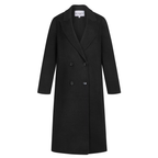 Raey Black Double Breasted Wool Coat
