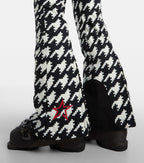 Perfect Moment Aurora Houndstooth Black & White High Waist Flare Ski Pants Trousers