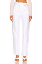 Agolde White Criss Cross Front Straight Leg Jeans