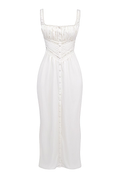 House Of CB Llliana Ivory Satin Lace Trim Slip Dress