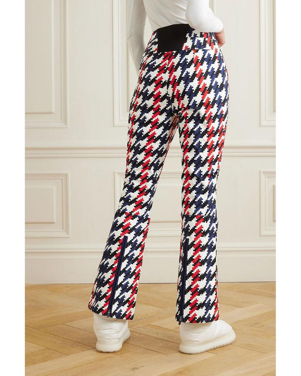 Perfect Moment Ski Aurora Red White Blue Houndstooth Flare Pant Trousers