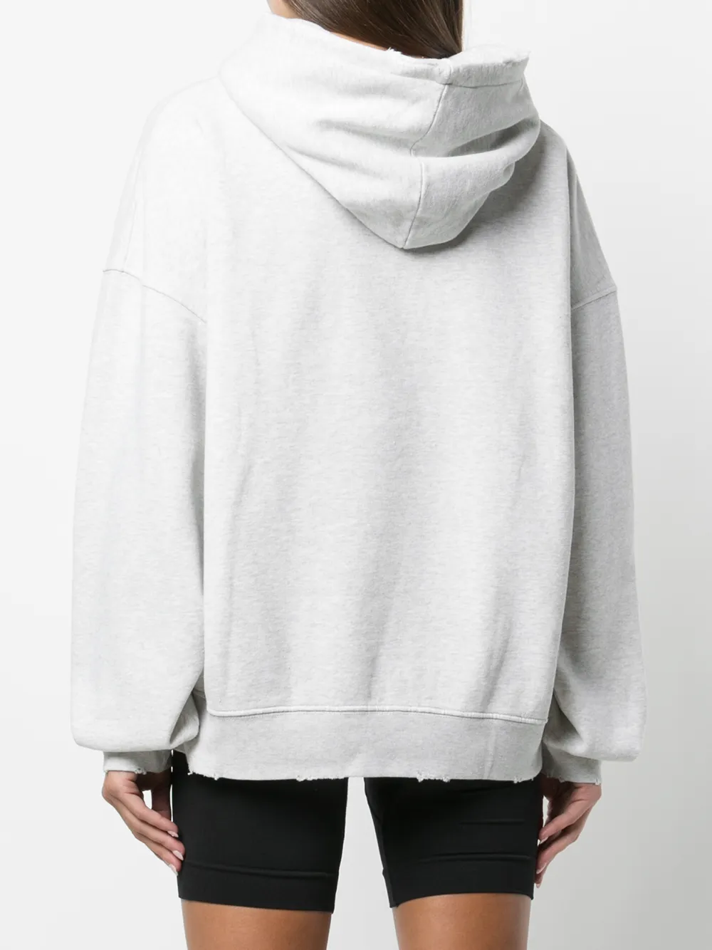 Anine Bing Spellout Logo Grey Melange Harvey Hoodie