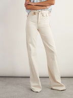 Chloe Runway White High Rise Flared Denim Jeans