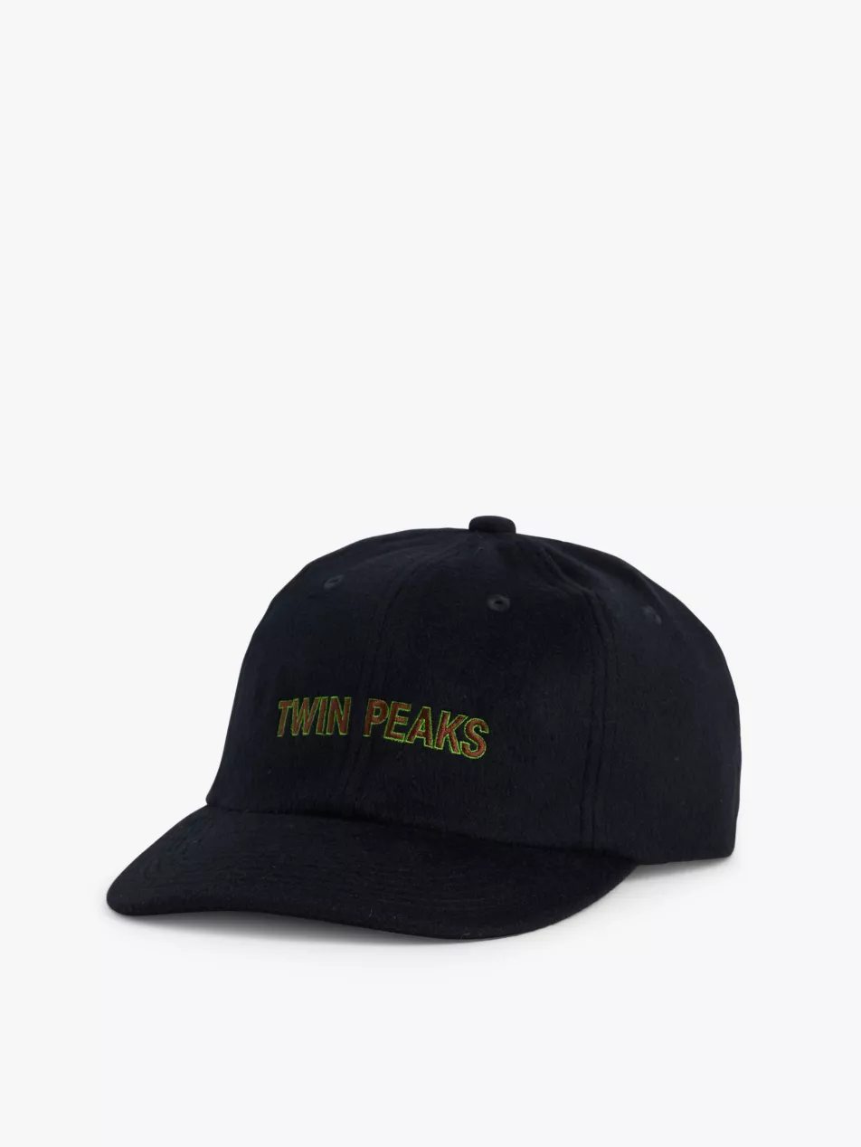 Undercover Twin Peaks Kijima Takayuki Embroidered Wool Cap In Black