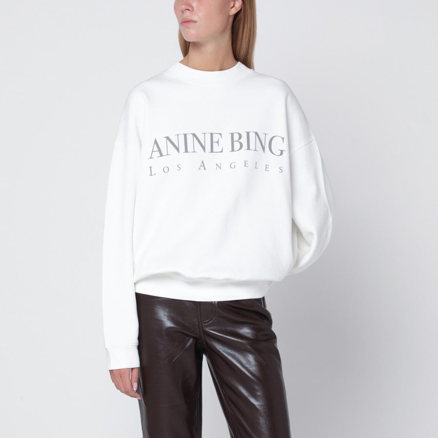 Anine Bing Jaci Los Angeles Relaxed Cotton Jersey Sweatshirt