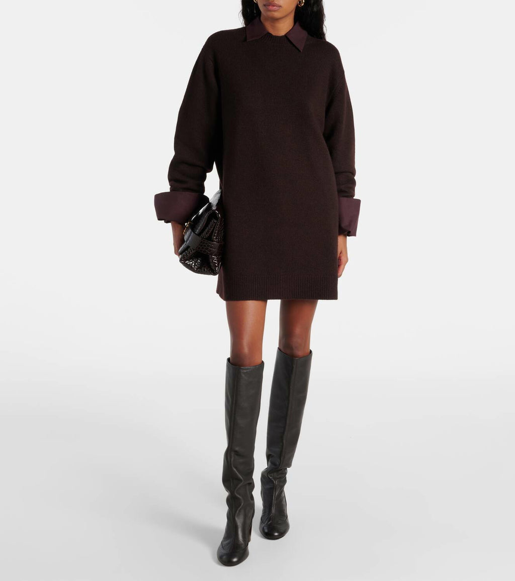 The Frankie Shop Maxime Wool Cashmere Blend Sweater Jumper Dress