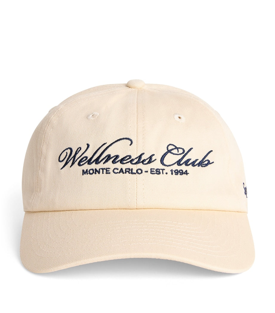 Sporty & Rich Wellness Club Cotton Embroidered Baseball Cap