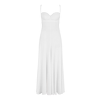 Magda Butrym Rose White Sweetheart Midi Dress