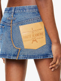 Mini-jupe en jean à grand logo Jean Paul Gaultier Haute Jeanerie