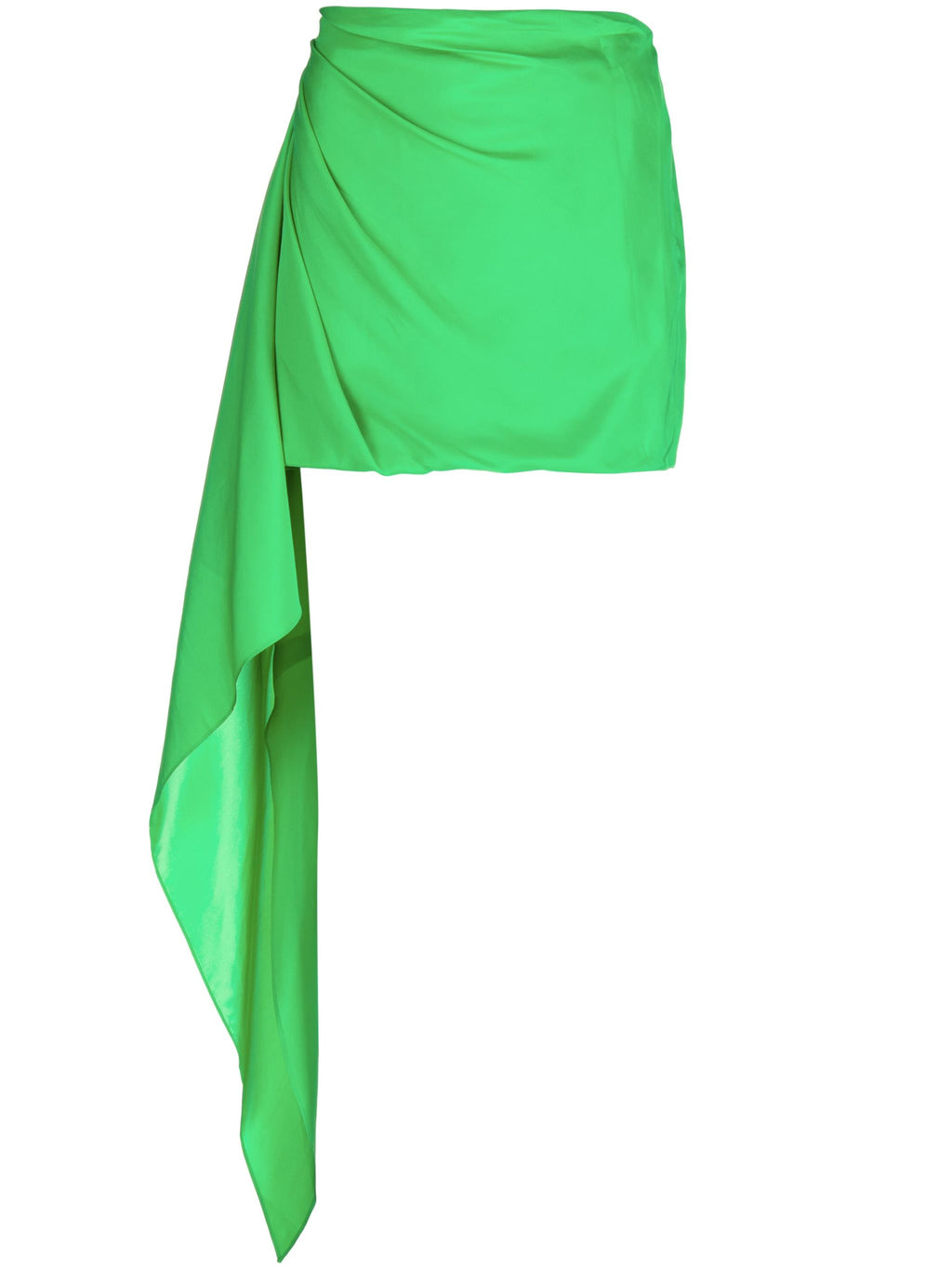 Gauge81 Green Silk Draped Sash Detail Mini Skirt