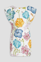 Hayley Menzies Floral Print Cotton Backless Carmen Mini Shift Dress