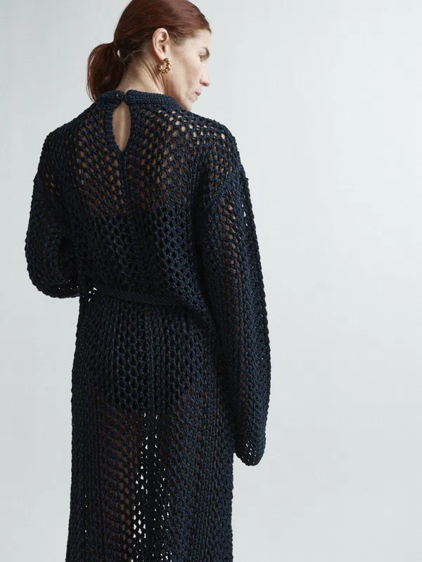 raey knit dress RAEY Knitted Wool Cocoon Dress