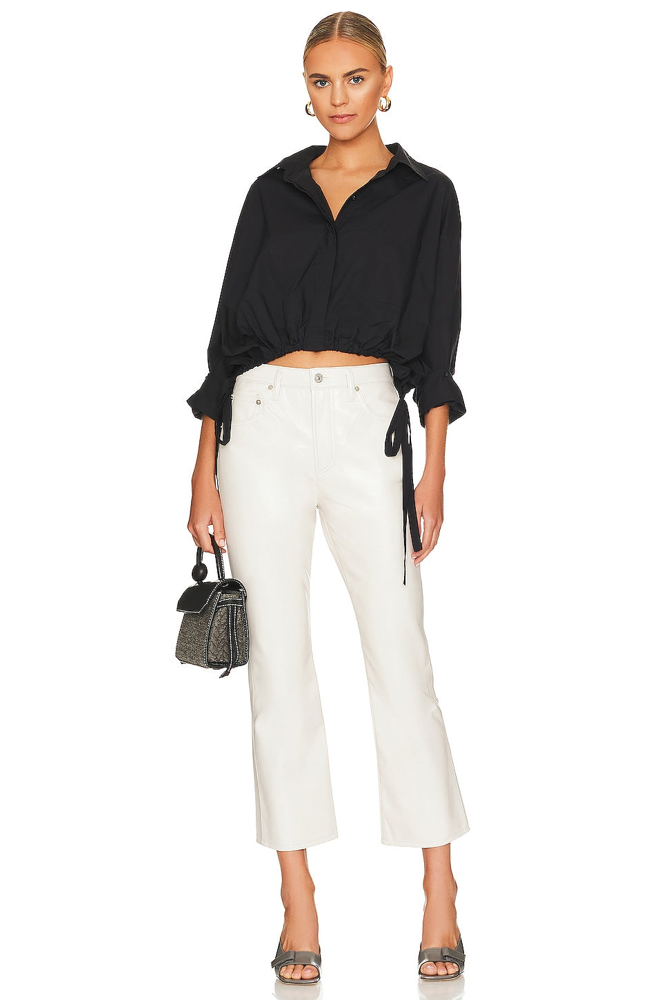 Citizens Of Humanity Isola Recycled Leather Cropped Boot Jeans