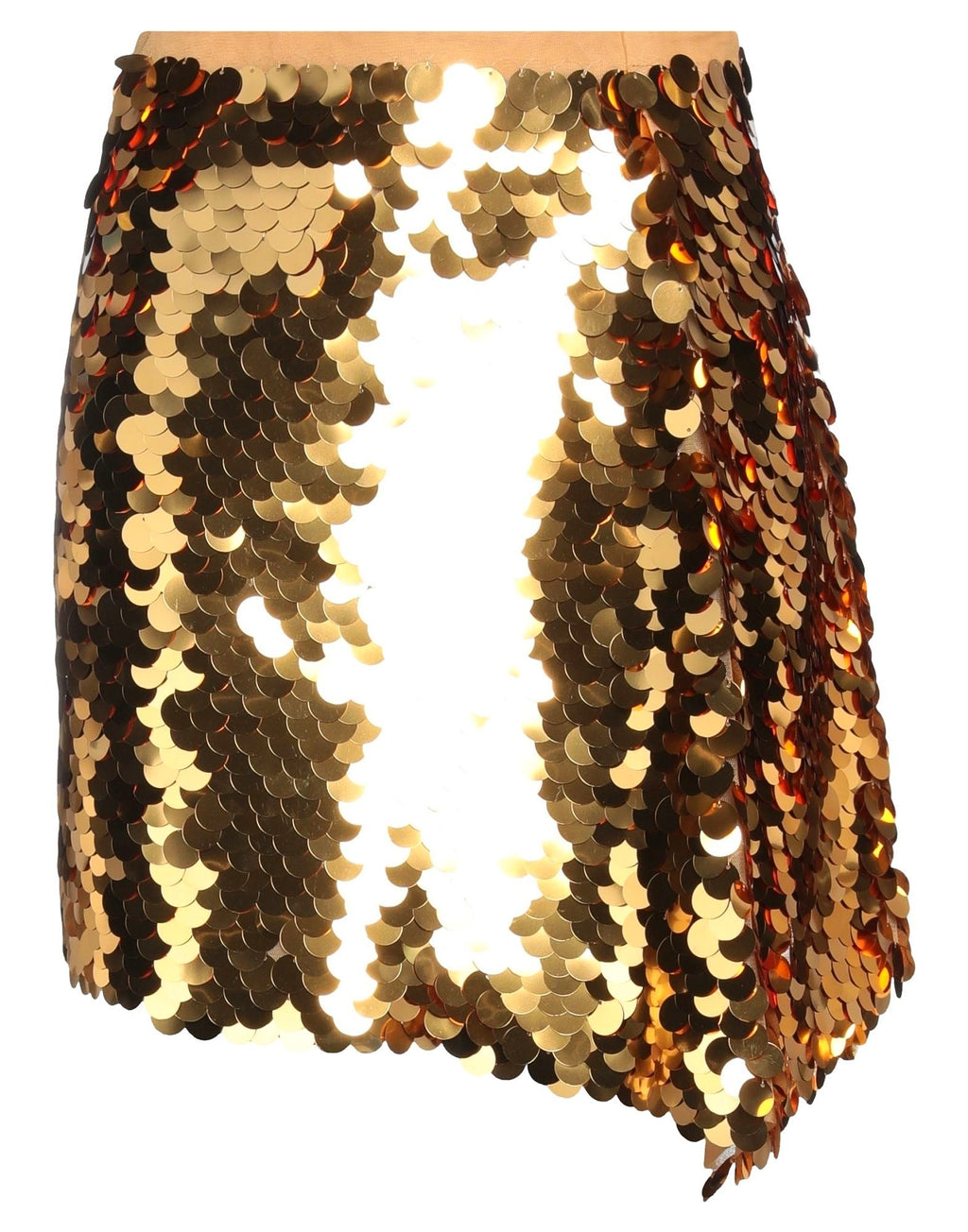 Patrizia Pepe Gold Sequinned Mini Skirt