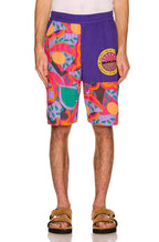 Isabel Marant Mens Laverneo Purple Bold Logo Print Shorts