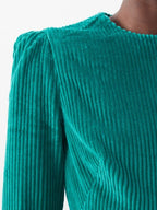 The Vampire’s Wife Emerald Green Cord Velvet Falconetti Festival Maxi Dress - House Of Huntington