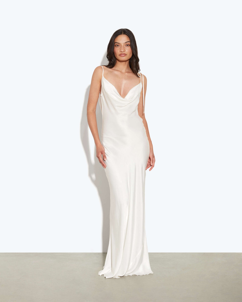 Rat and Boa Ophelia White Satin Dress Maxi Dress