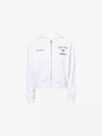 Sporty & Rich for '47 x The New York Yankees Homerun Printed Cotton Crop Hoodie