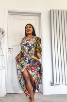 Rixo London Madonna Silk Floral Chain Mixed Satin Wrap Dress - House Of Huntington