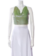 Poster Girl Green Metal Mash Backless Chainmail Bambi Top