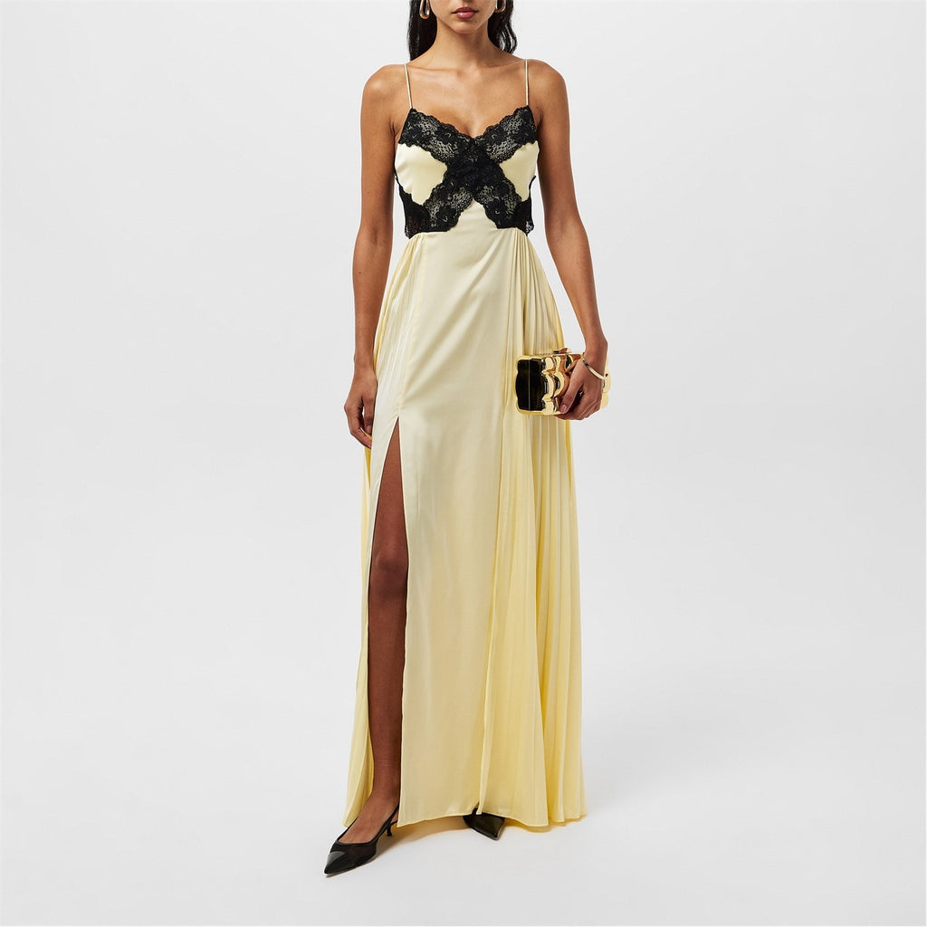 Self-Portrait Yellow Lace Maxi Dress