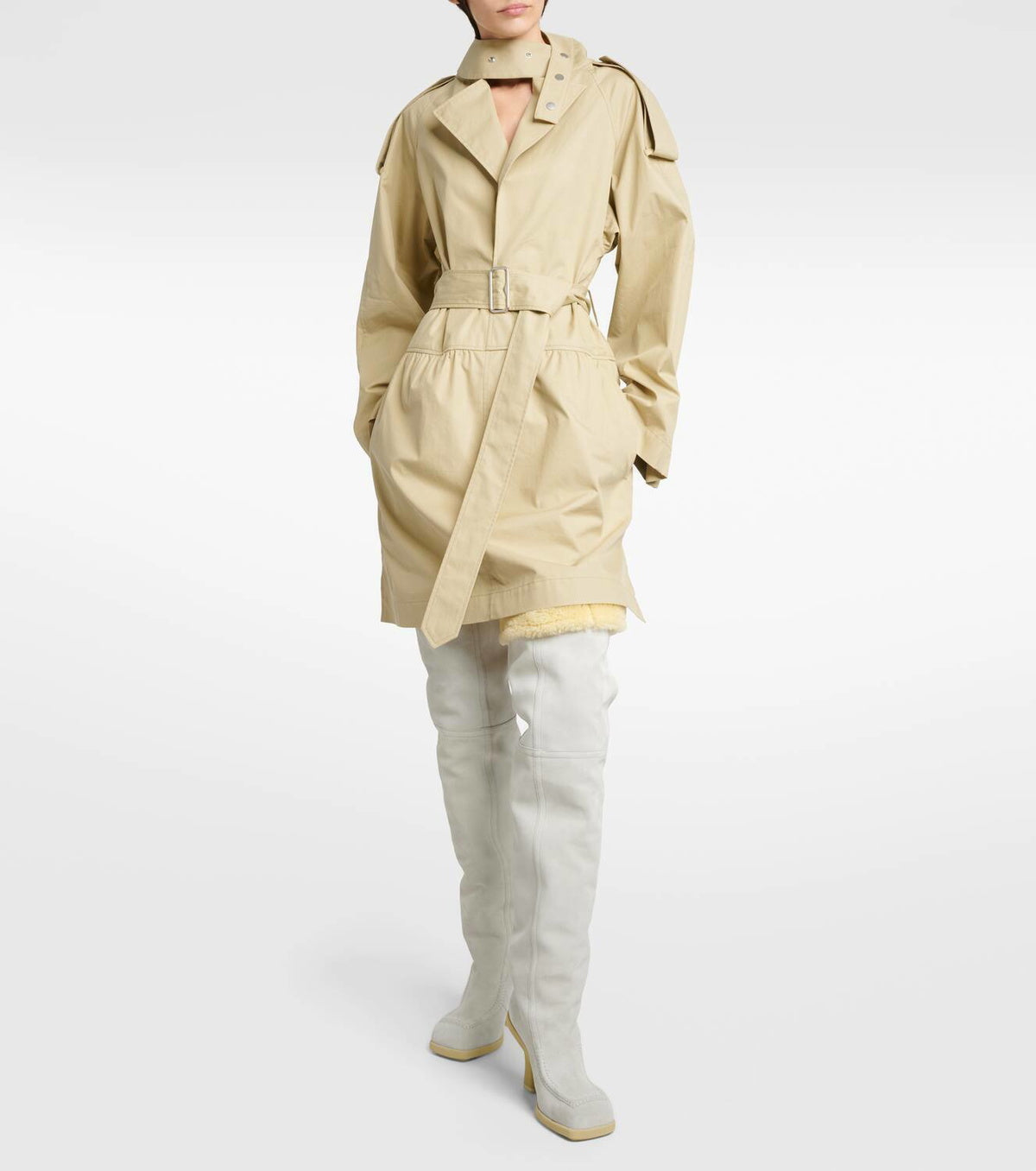 Burberry Highland Shearling Lined Suede Knee High Boots