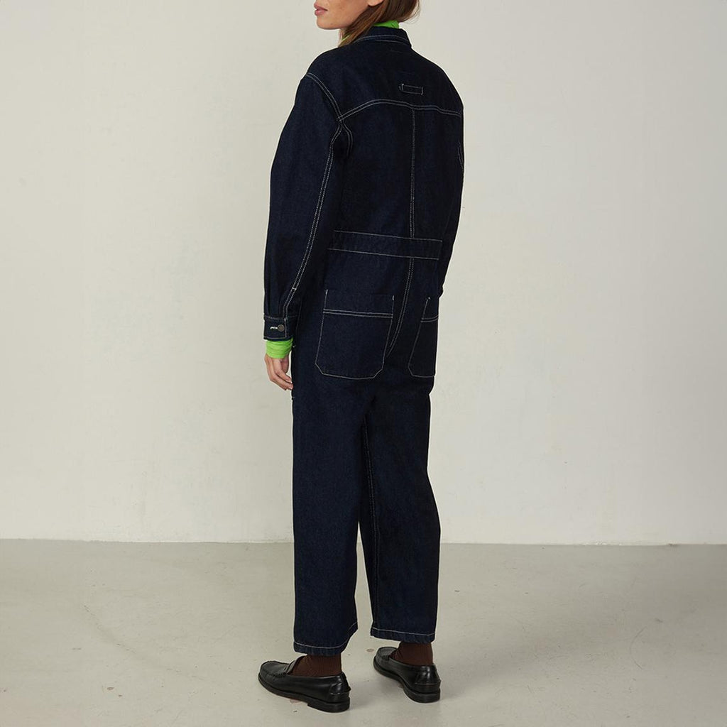 American Vintage Denim Dark Wash Boiler Jumpsuit