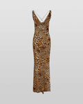 Rat and Boa Laviza Leopard Print Slip Maxi Dress