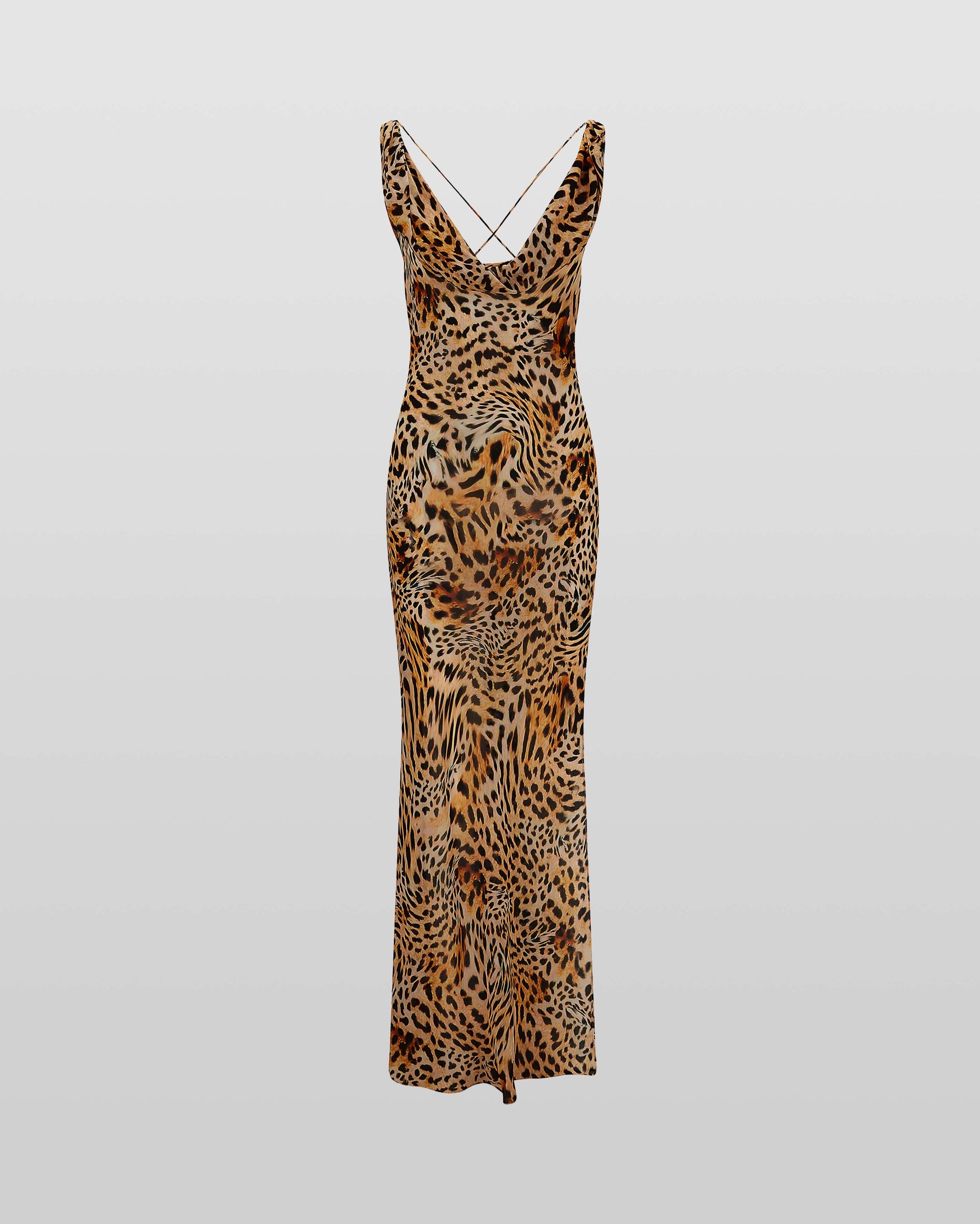 Rat and Boa Laviza Leopard Print Slip Maxi Dress
