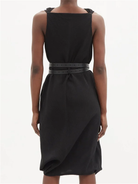 Raey Black Crinkled Silk Crepe Shift Dress - House Of Huntington