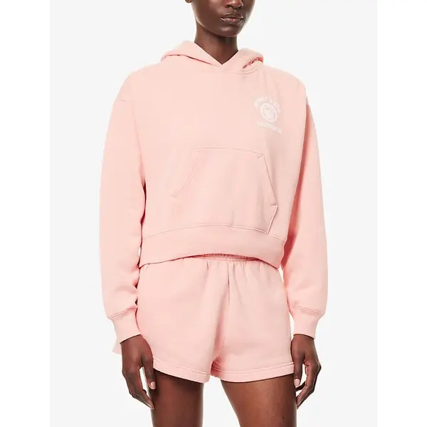 Sporty & Rich California Emblem Soft Cropped Hoodie
