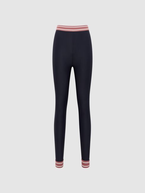 The Upside Leggings Navy Stripe Side Leggings