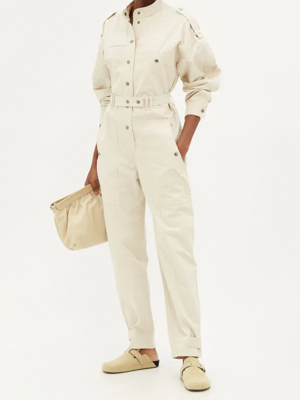 Combinaison ceinturée ivoire crème Ruthel d'Isabel Marant Étoile