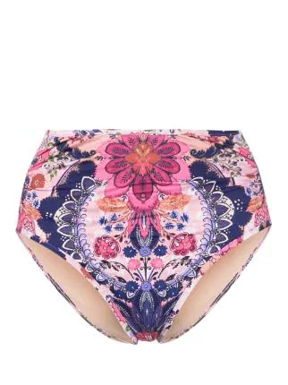 ZIMMERMANN Laurel Floral-Print Bikini Bottoms - House Of Huntington