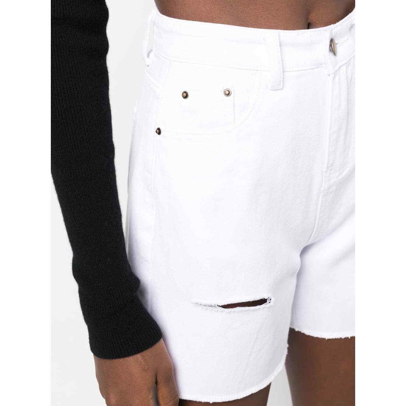 The Frankie Shop Arlet Belted White Shorts