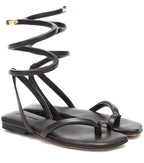Bottega Veneta Brown Nappa Leather Spiral Sandals