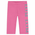 Pucci Girls Pink Logo Cropped Leggings