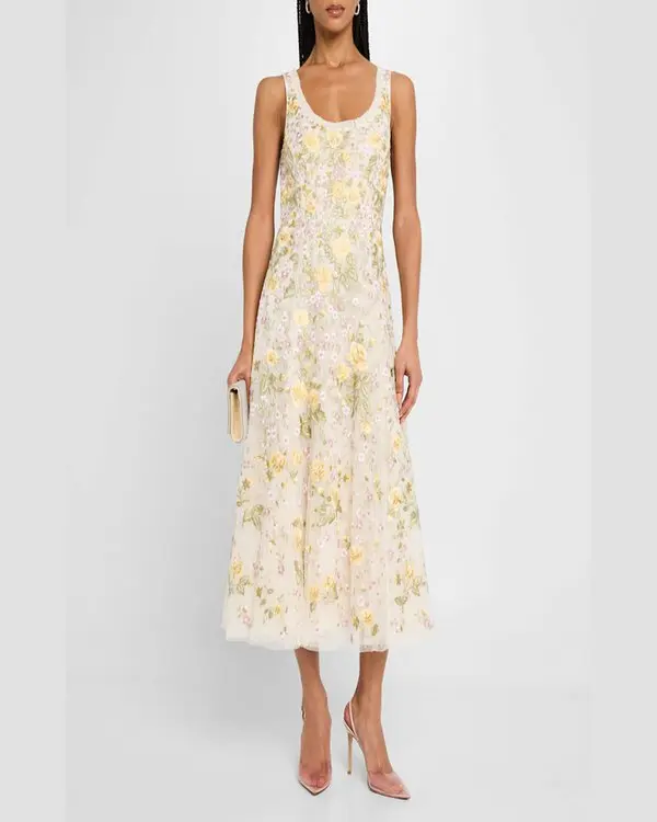 Needle & Thread Embroidered Florine Ballerina Plus Size Dress