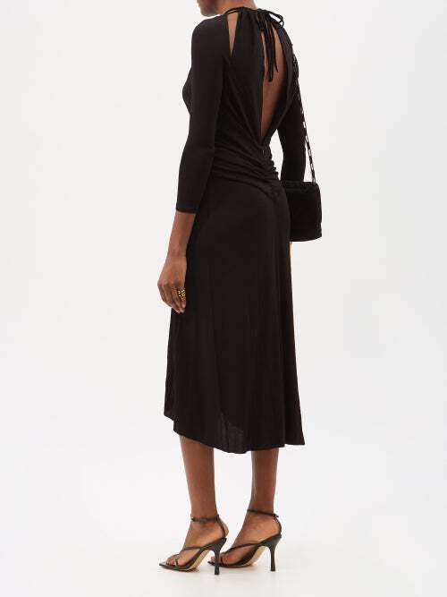 Isabel Marant Black Jadessi Cut-Out Keyhole Neck Strappy Dress DAMAGED