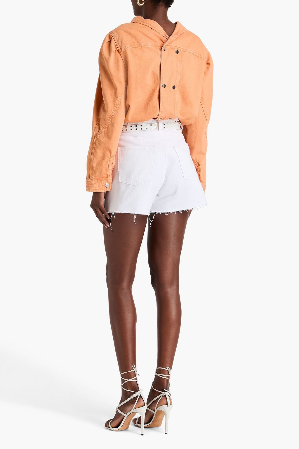 Isabel Marant Espera Orange Sunset Denim Long Sleeve Top